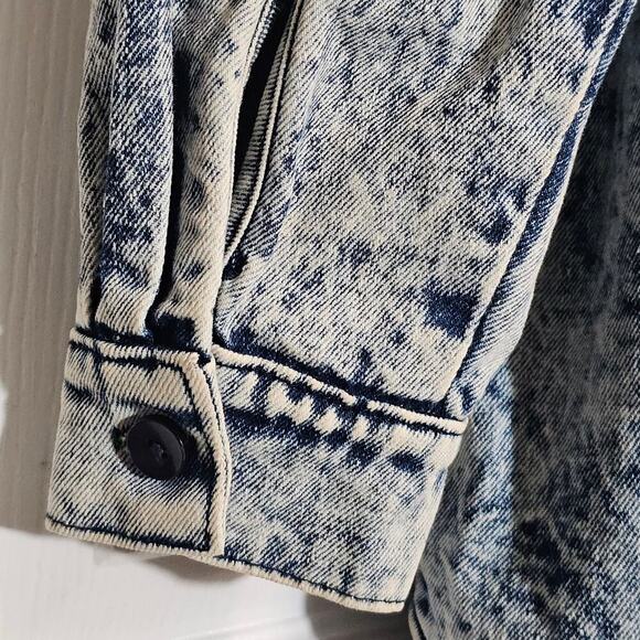 Vibrant Miu Stonewash Denim Tunic Shirt‎ Dress S/M Oversized Street Indie Retro - Picture 9 of 12